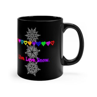 Live Love Snow - Black 11oz mug