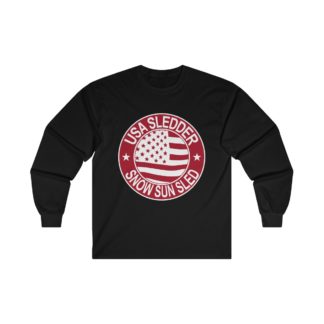 USA Sledder Long Sleeve Tshirt - Snow Sun Sled