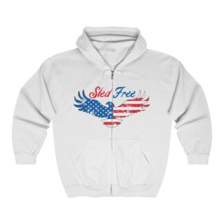 USA Eagle "Sled Free" Heavy Blend Full-Zip Hooded Sweatshirt