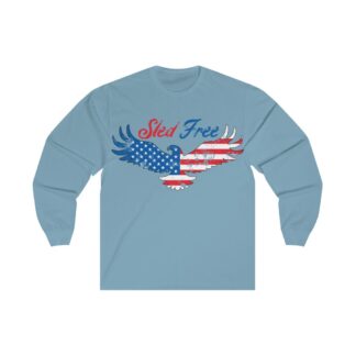 USA Eagle Sled Free Unisex Long Sleeve Tee