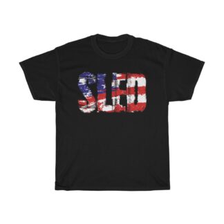 Sled with USA Flag Tee