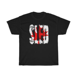 Sled with Canada Flag Heavy Cotton Tee