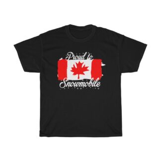 Proud to Snowmobile Canadian Flag TShirt