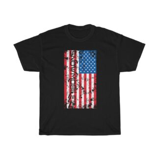 Distressed USA Flag Snowmobiler