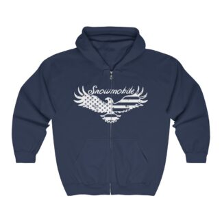 Snowmobile Eagle - Full Zip Hooded Sweatshirt