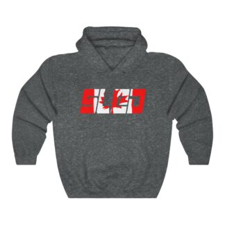 Sled with Canada Maple Leaf Hooded Sweatshirt Style 2