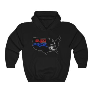 Sled with Pride USA Map Hooded Sweatshirt