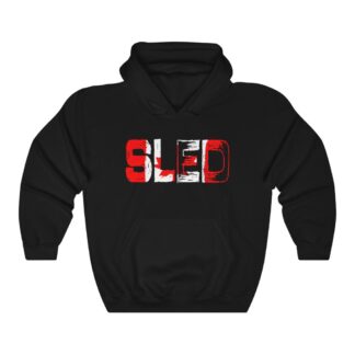 Sled with Canada Maple Leaf Hooded Sweatshirt