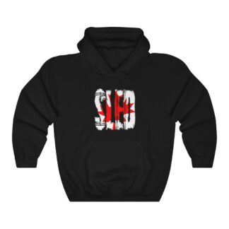 Sled with Canada Maple Leaf Hooded Sweatshirt Style 3