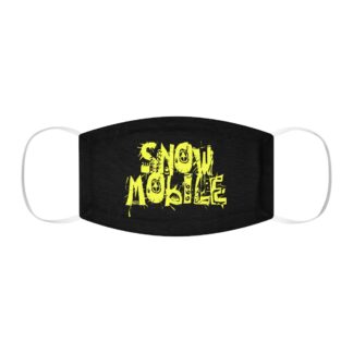 Freaky Font Snowmobile Fitted Face Mask - yellow