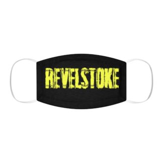 Revelstoke Fitted Face Mask - Yellow on Black